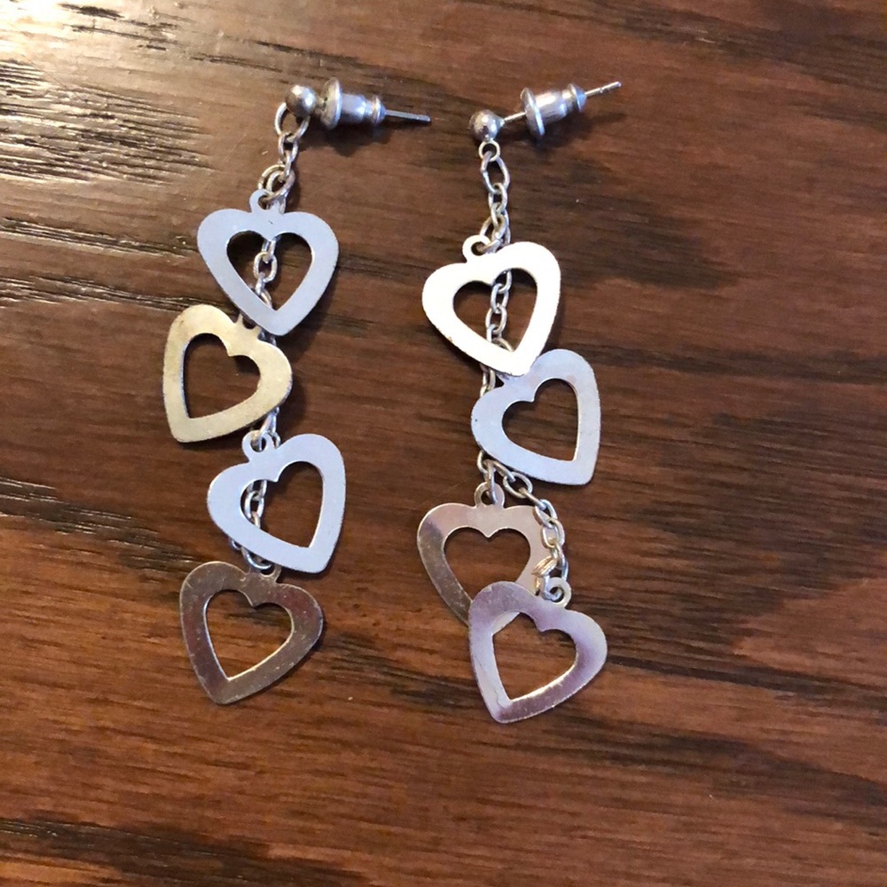 Dangly Heart Earrings